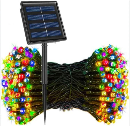LUCES NAVIDEÑAS CON PANEL SOLAR