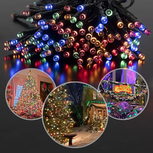 LUCES NAVIDEÑAS CON PANEL SOLAR