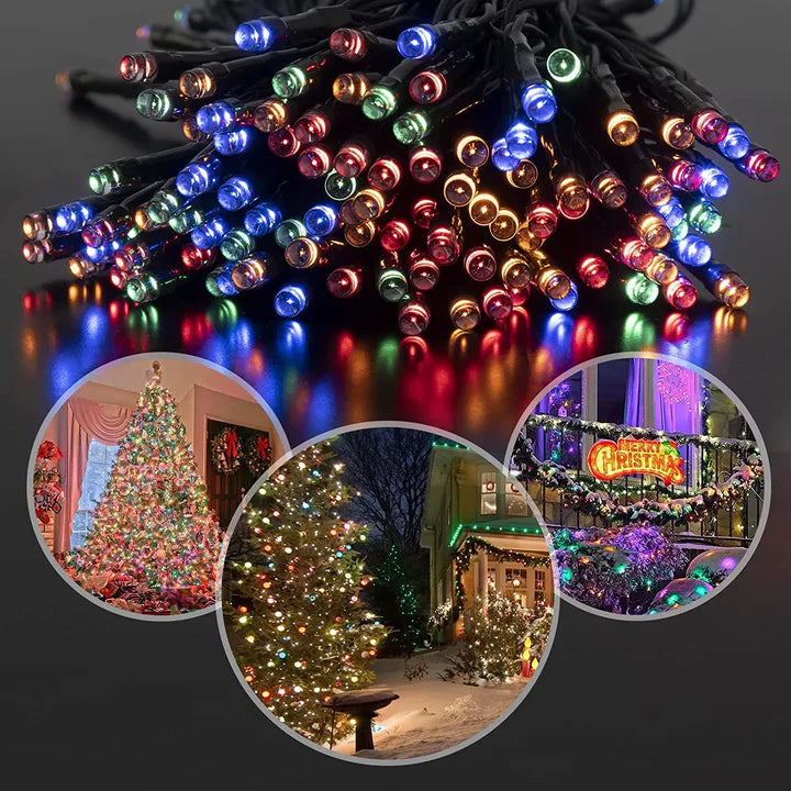 LUCES NAVIDEÑAS CON PANEL SOLAR